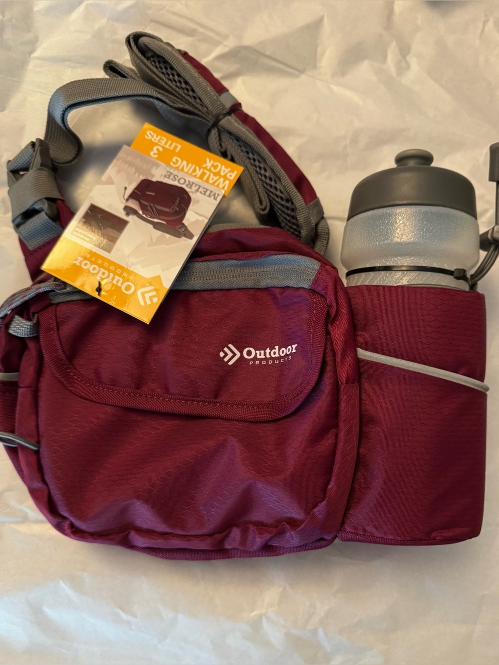 Outdoor Products Waist Pack Fanny Pack w/ Water Bottle Holder Hiking Travel NWT